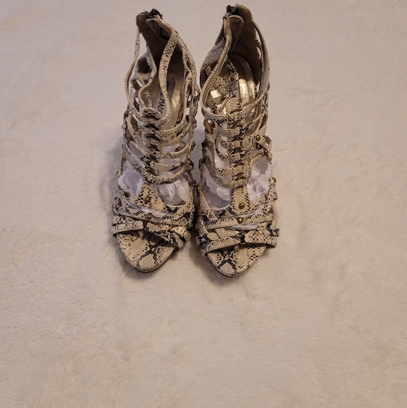 Steve Madden Candi snake skin cage heels - Picture 9 of 11